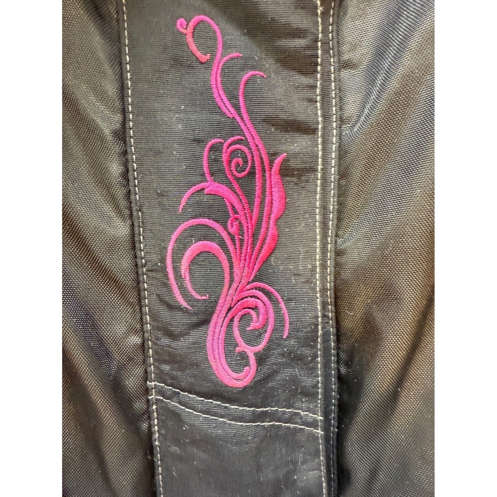 Castle Rizer Womens XL Motorcycle Jacket Black Pink Racing Textile Padded Liner - Picture 10 of 16